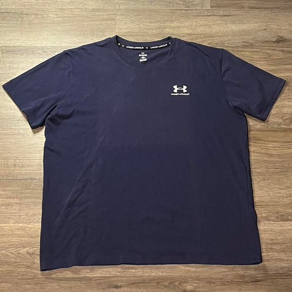 Under Armour Navy Blue Retro Sportswear Loose Running Shirt size‎ XL